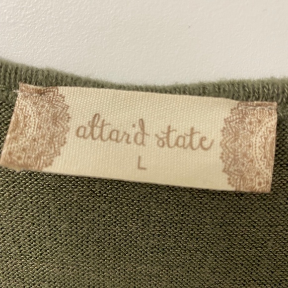 Altar'd State Military Green Baby Doll Dress. Size Large. - Picture 2 of 3